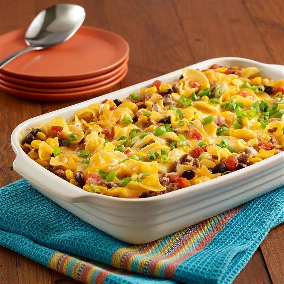 Beef Taco Noodle Casserole