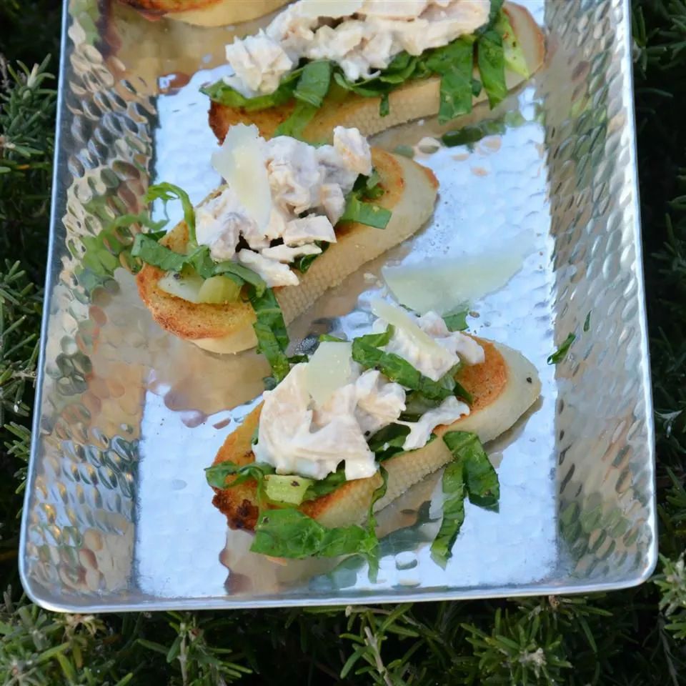 Chicken Caesar Toasts