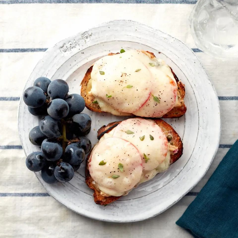 Open-Faced Tuna Melt Sandwich