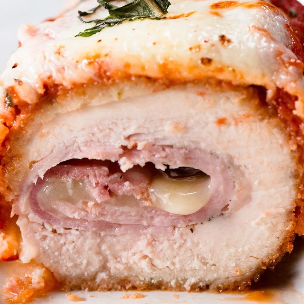 Crispy Rolled Chicken Parma