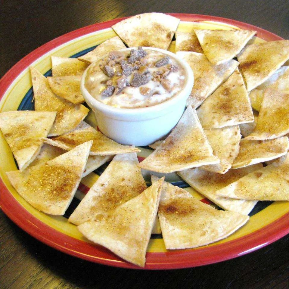 Tortilla Crisps with Brickle Dip