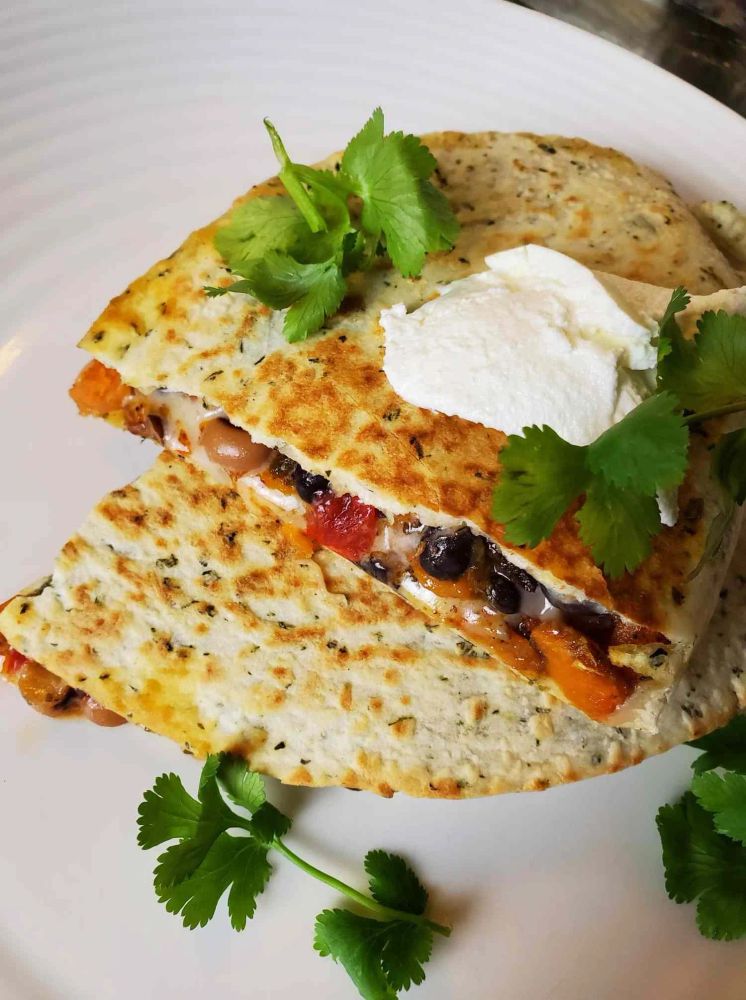 Sweet Potato-Black Bean Quesadillas