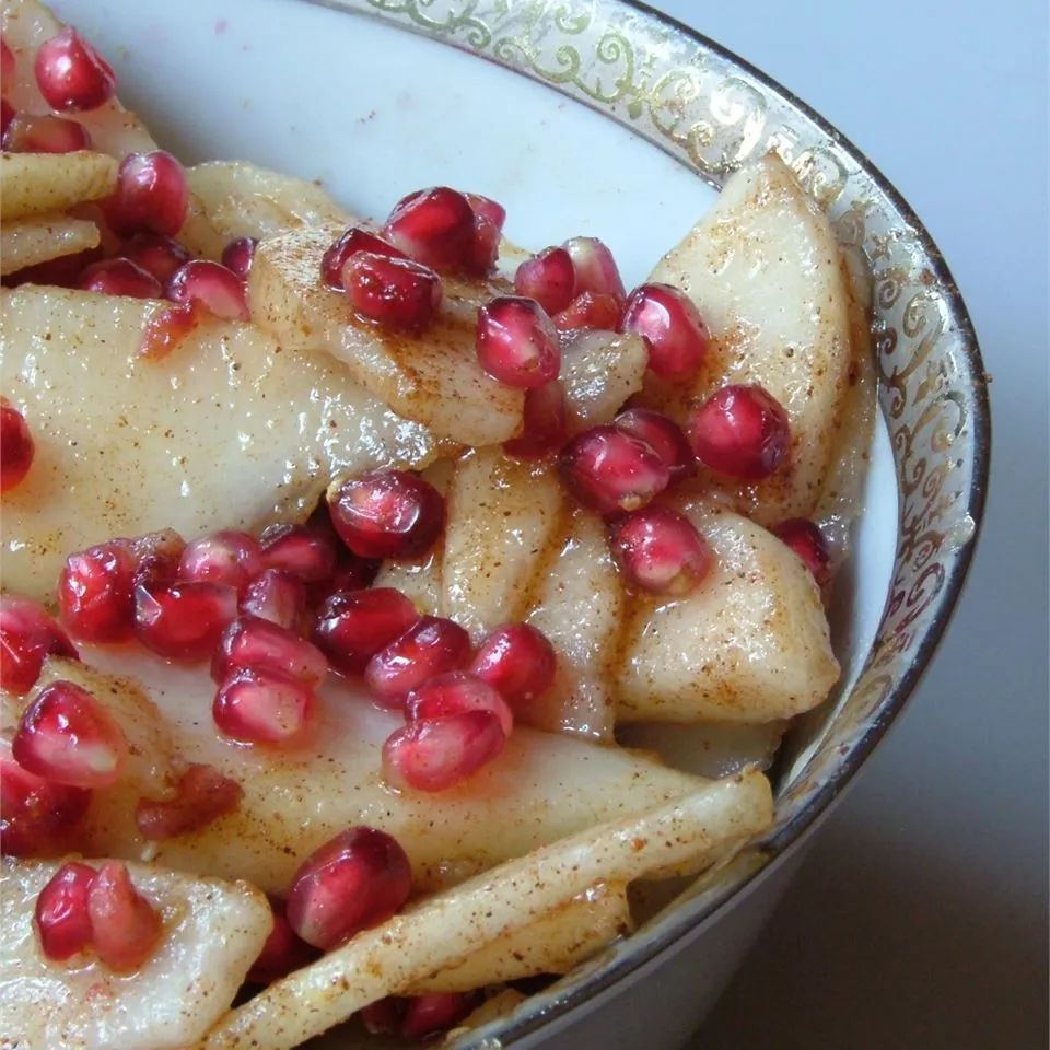 Spiced Pears and Pomegranate