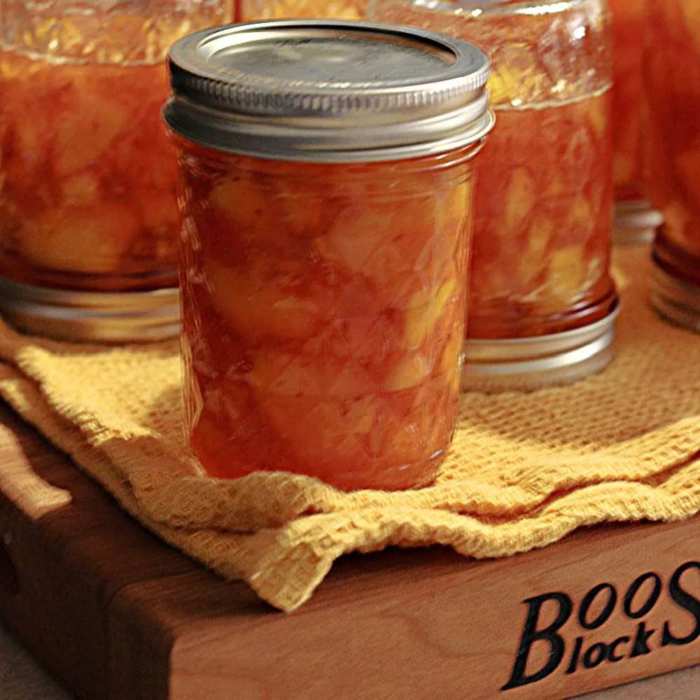 Spiked Peach Jam with Ginger