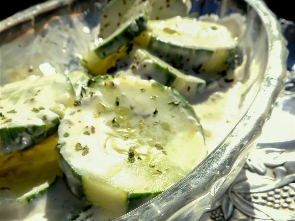 Creamy Garden Cucumber Salad