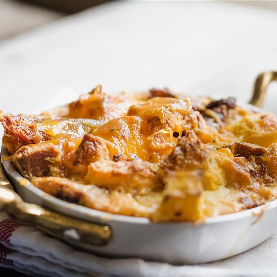 Savory Sausage Sun-Dried Tomato and Pumpkin Bread Pudding