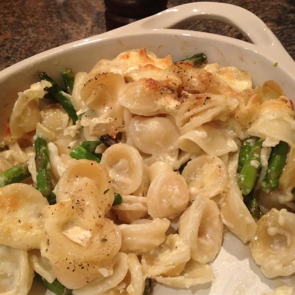 Brie and Asparagus Pasta Casserole