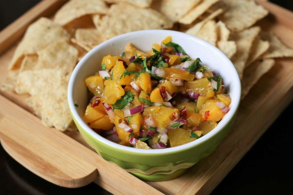 Chipotle Peach Salsa with Cilantro