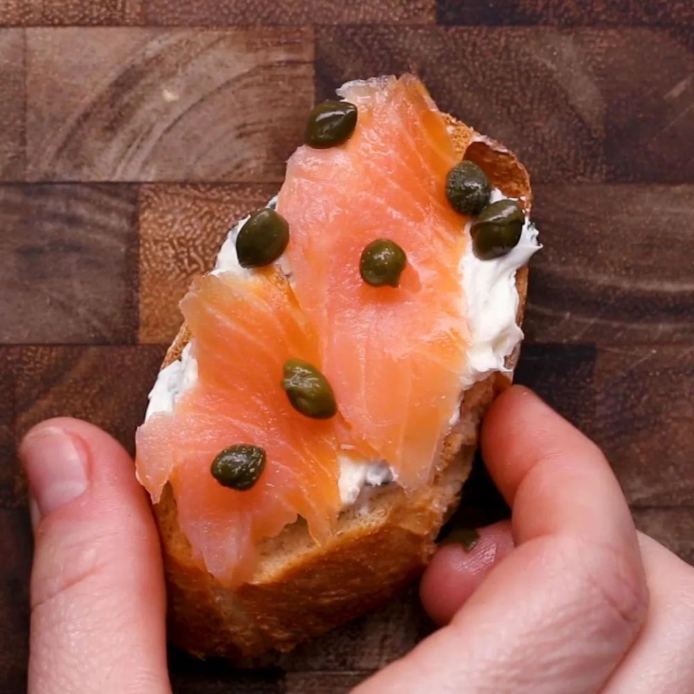 Lox And Cream Cheese Crostini