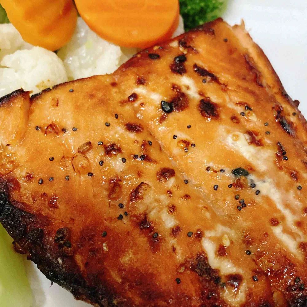 Air Fryer Maple-Miso Salmon