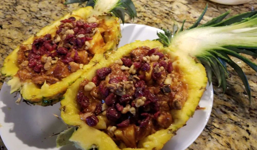 Smoked BBQ-Stuffed Pineapple