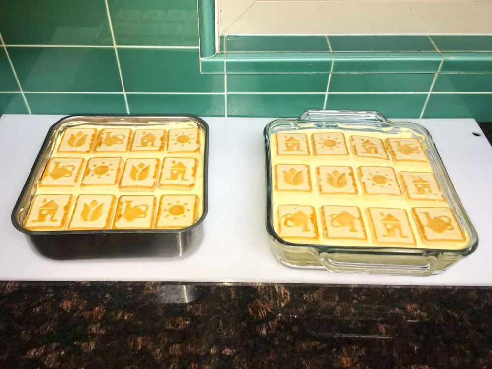 Banana Pudding with Chessmen Cookies