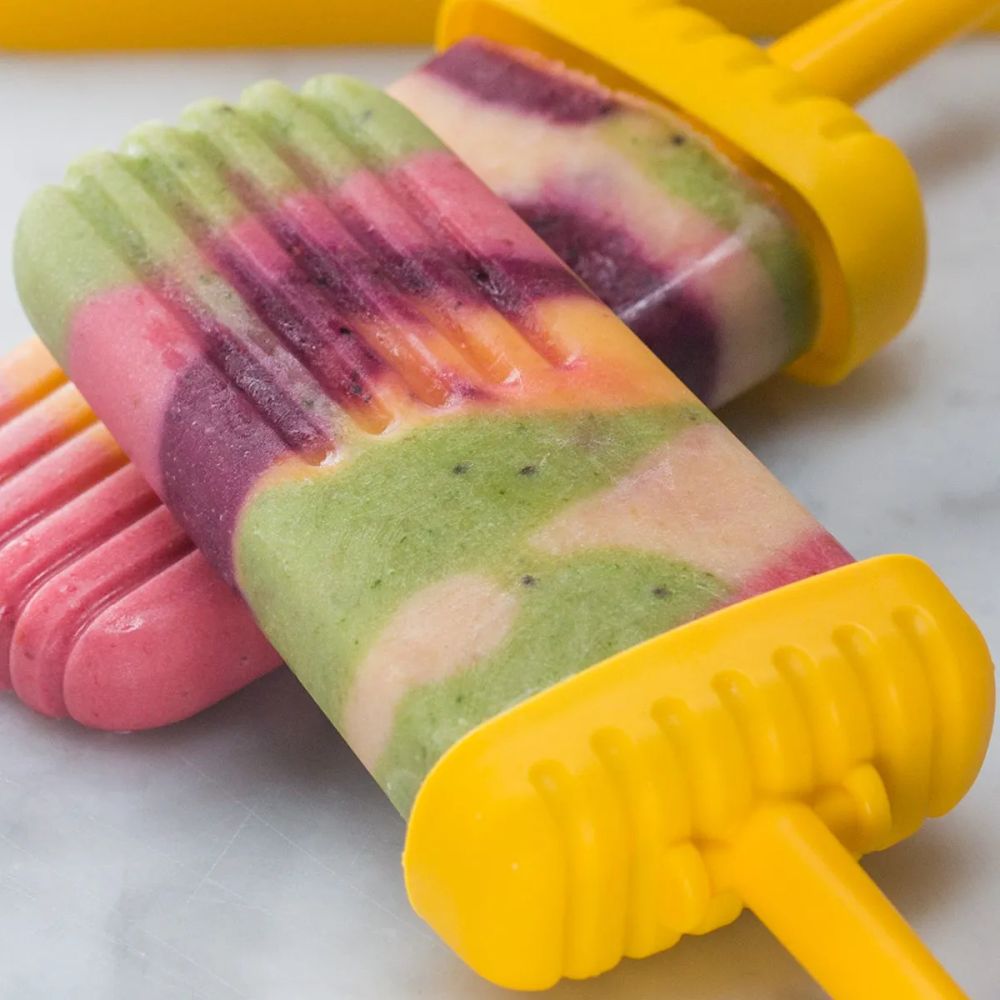 Tie Dye Fruit Popsicles