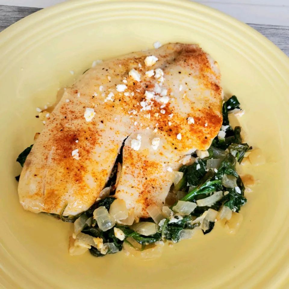 Tilapia Feta Florentine