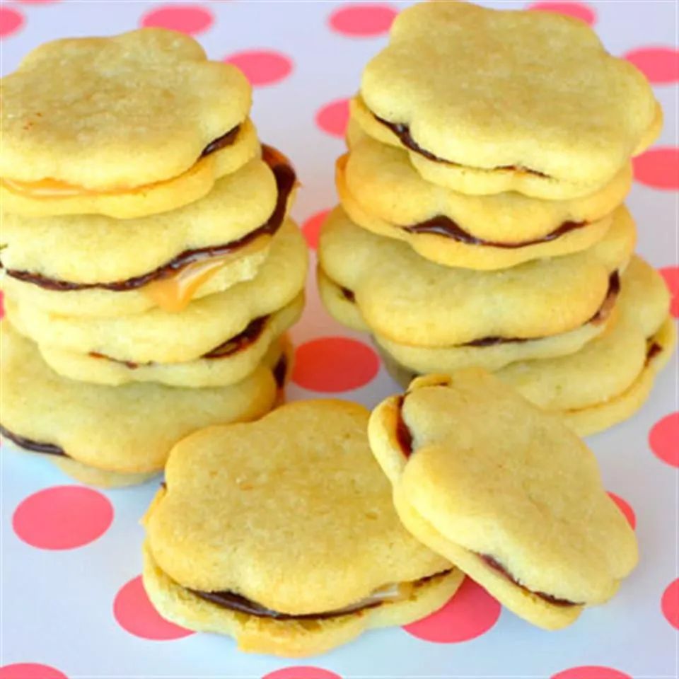 Salted Caramel Chocolate Sandwich Cookie