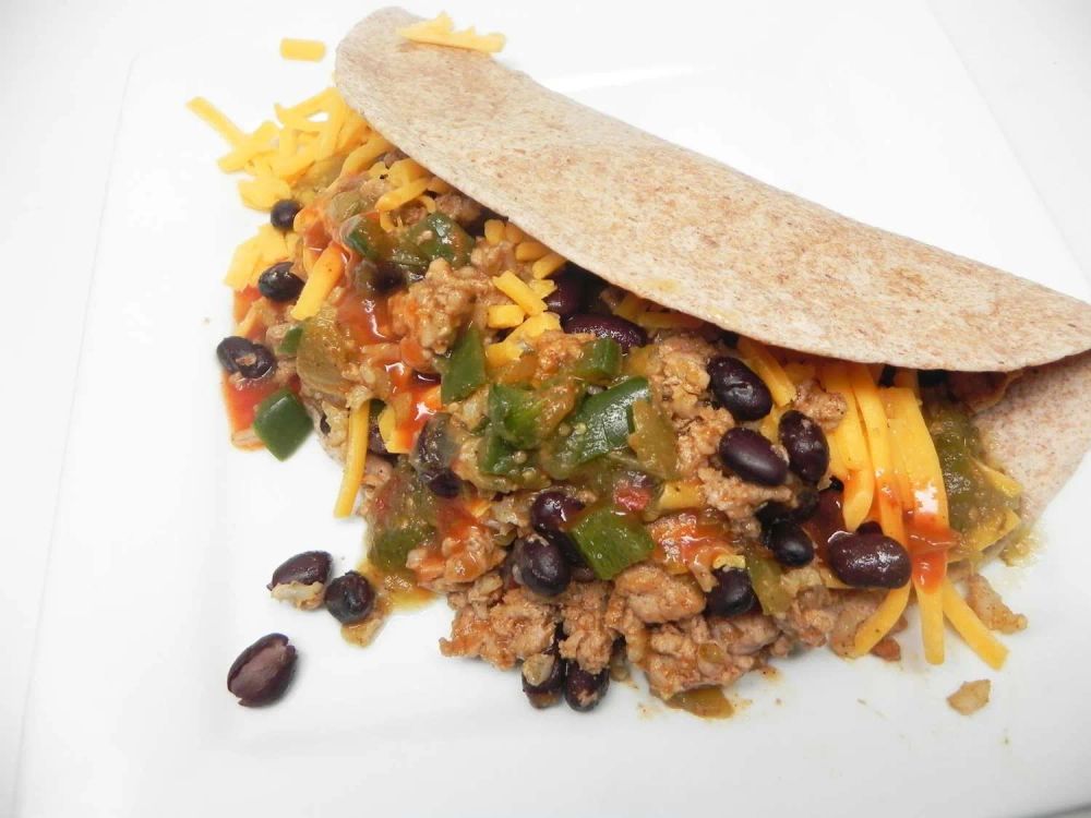 Mexican Black Bean and Turkey Wraps