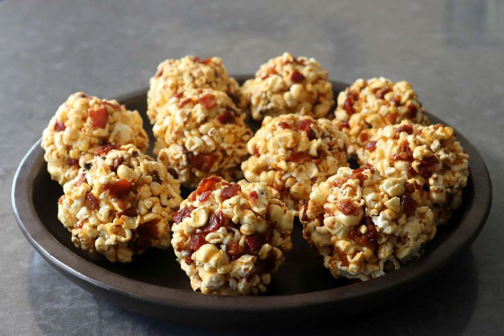 Bacon-Caramel Popcorn Balls