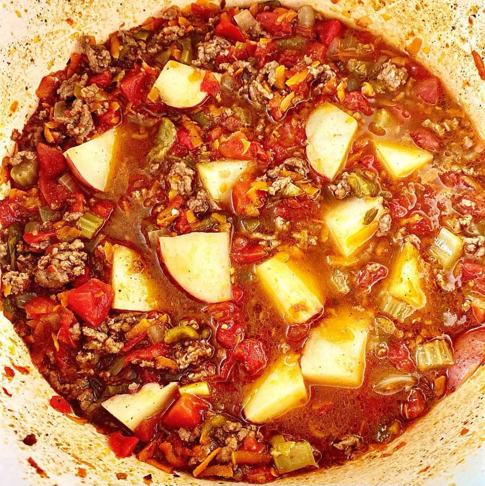 Green Chile Hamburger Stew