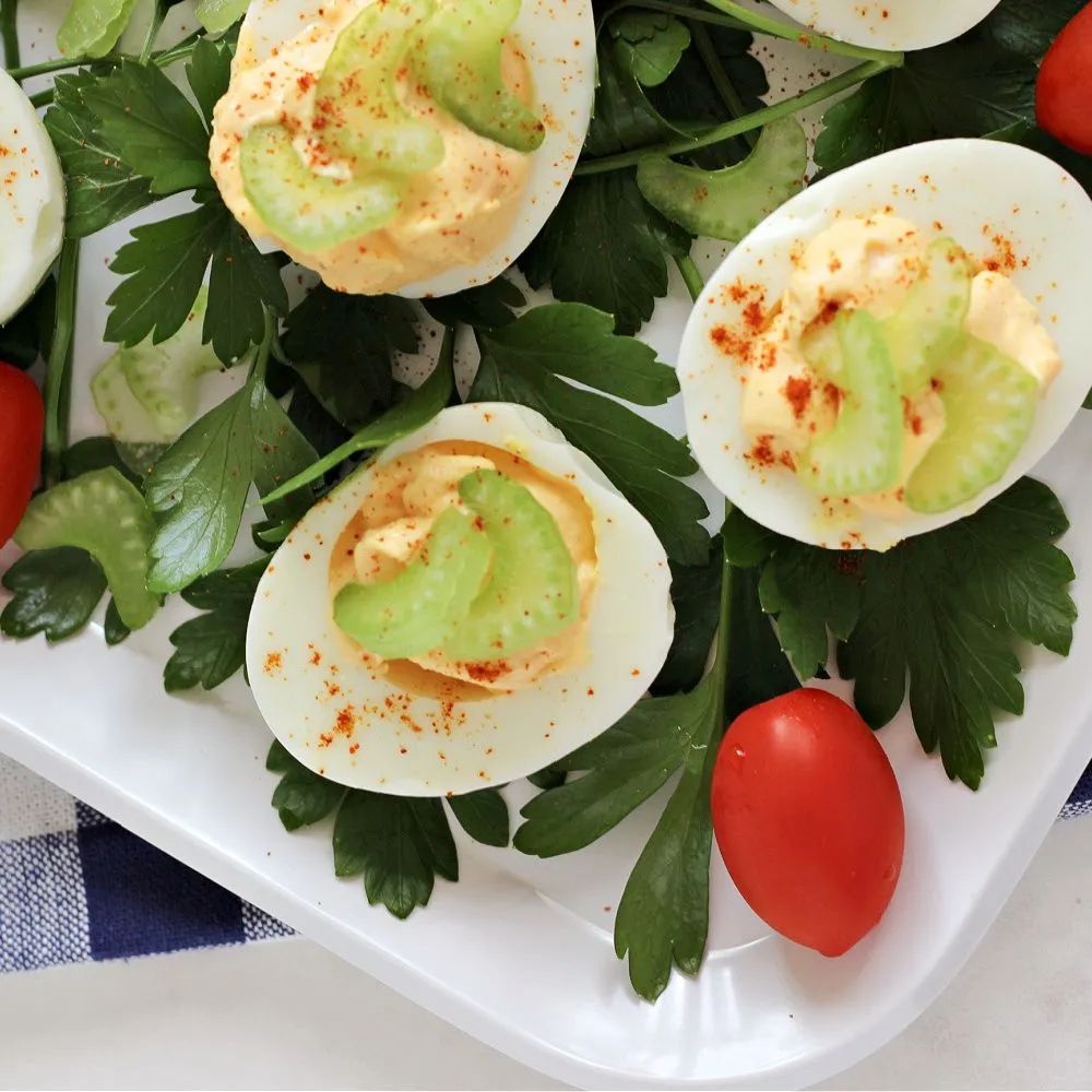 Buffalo Ranch Deviled Eggs