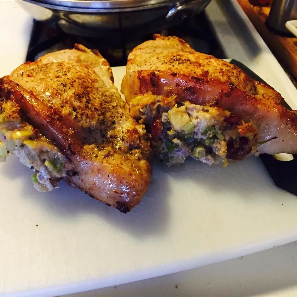 Apple Stuffed Pork Chops