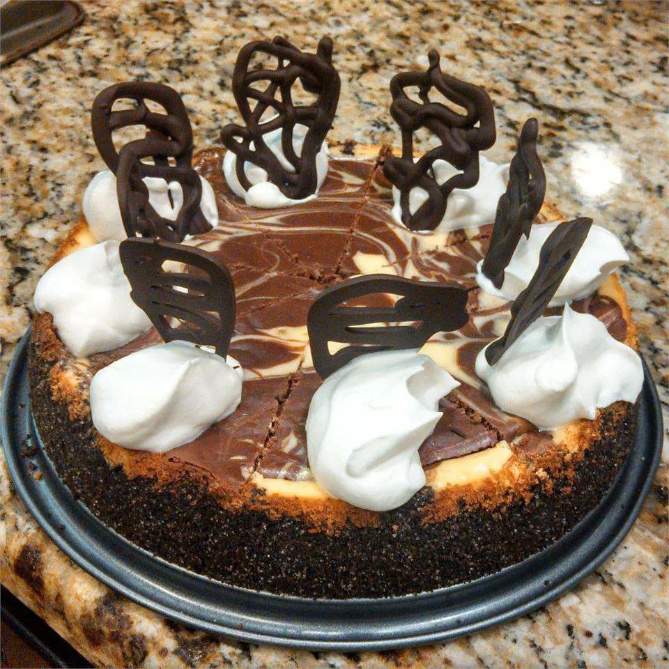 Orange Chocolate Swirl Cheesecake