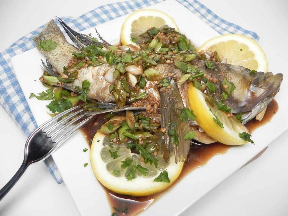 Instant Pot Steamed Sea Bass