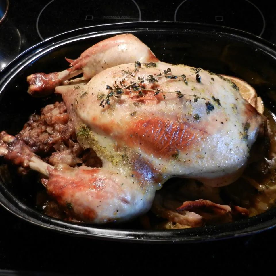 Holiday Fruit Stuffed Roasted Chicken