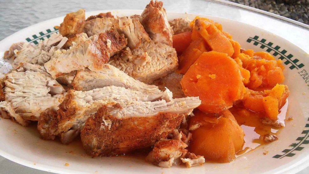 Slow Cooker Pork Loin Roast with Brown Sugar and Sweet Potatoes