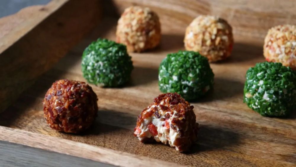 Red, White, and Blue Cheese Balls