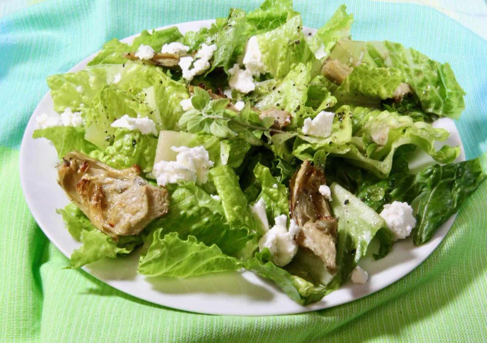 Roasted Artichoke Greek Salad