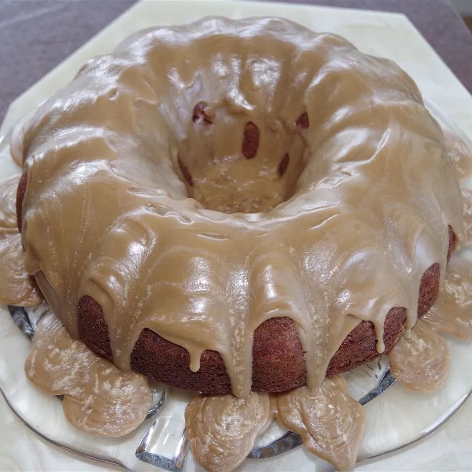 Banana-Nut Cake with Caramel Icing