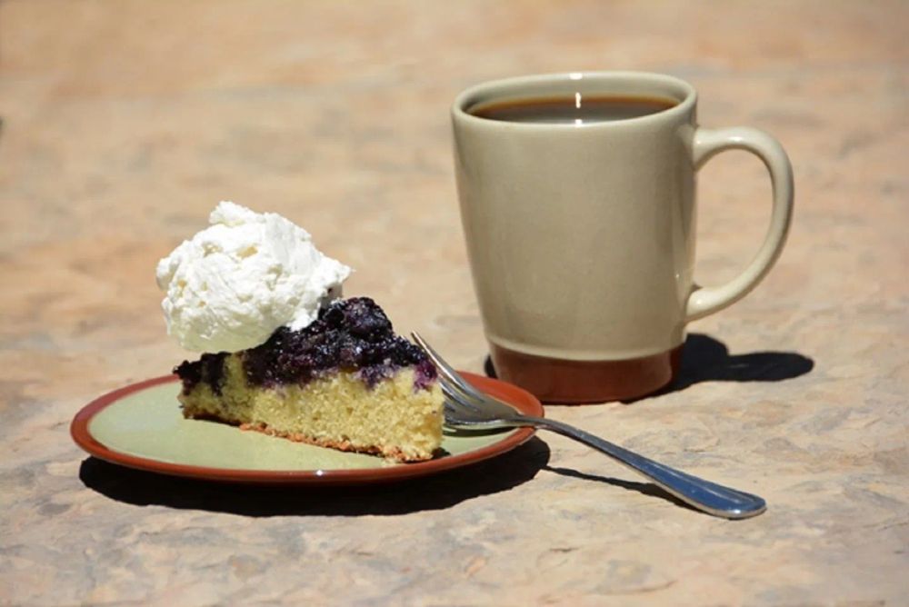 Blueberry Cornmeal Upside-Down Cake