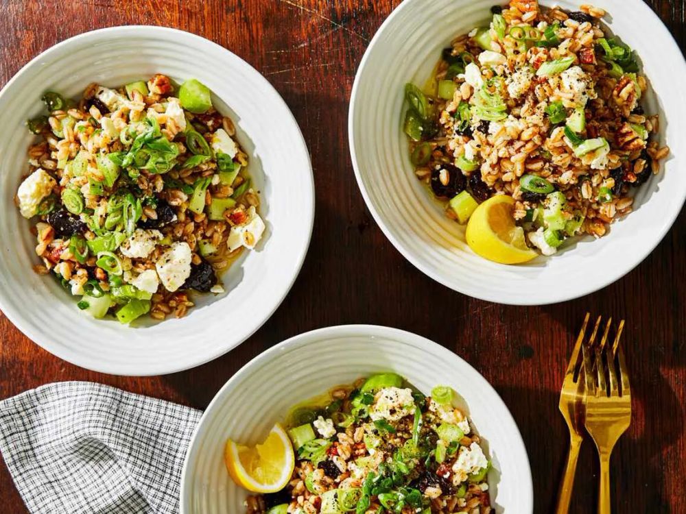 Farro Salad with Pecans, Feta, and Cherries