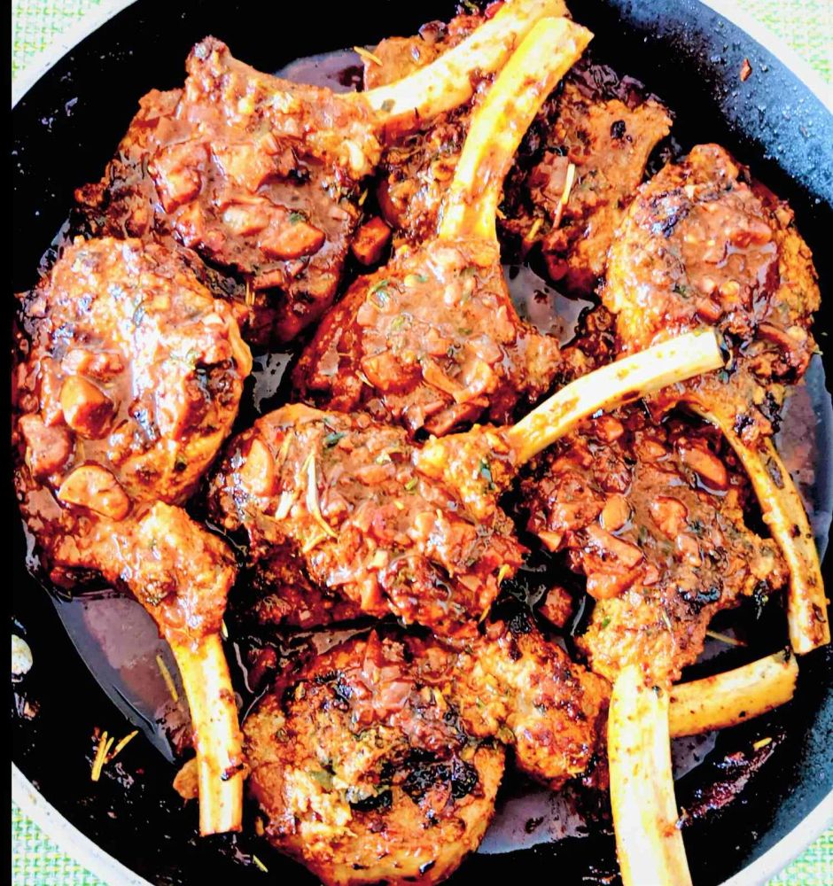 Herb and Mushroom Lamb Chops