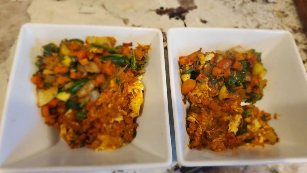 Soyrizo, Egg, and Veggie Hash