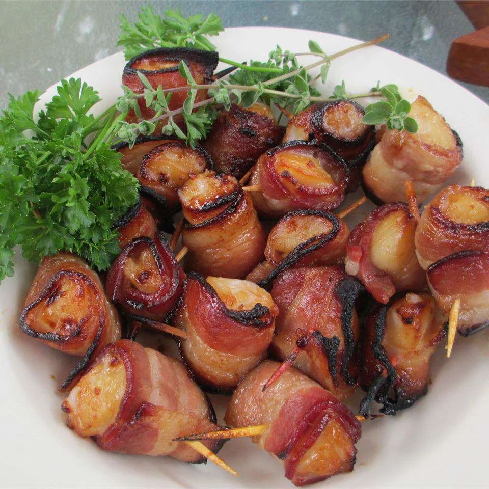 Teriyaki Bacon Wrapped Scallops