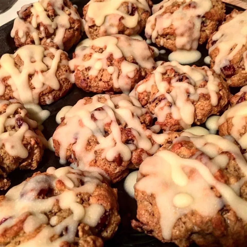 Crazy Yummy Cranberry Pecan Cookies with Orange Glaze