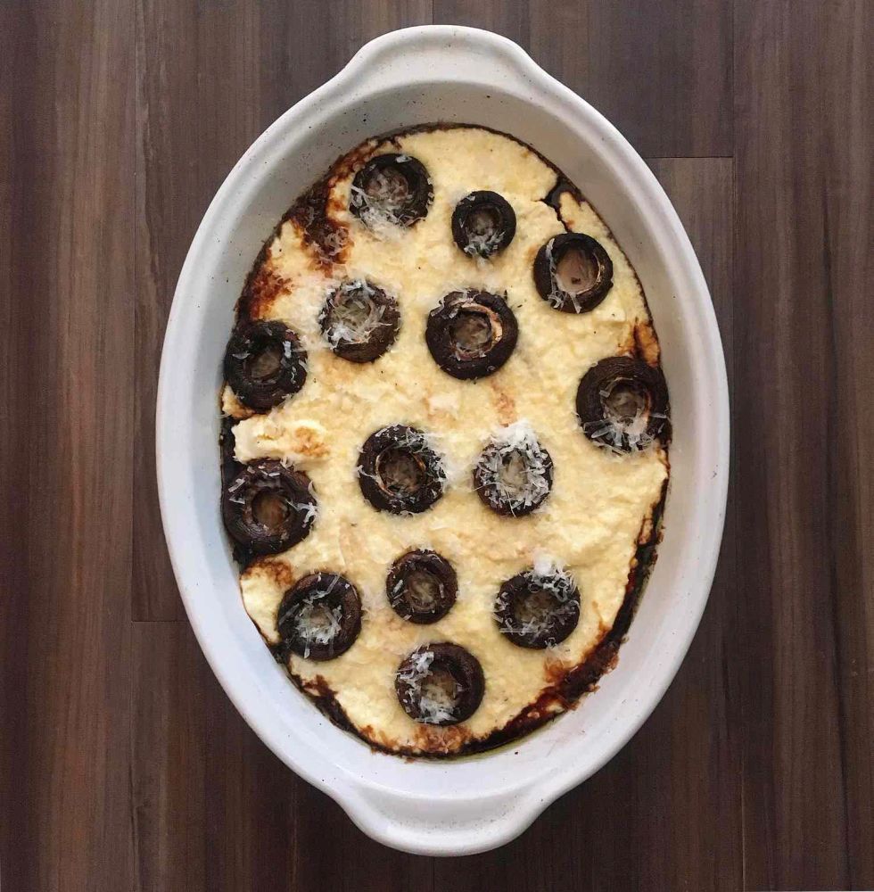 Baked Polenta with Balsamic Mushrooms