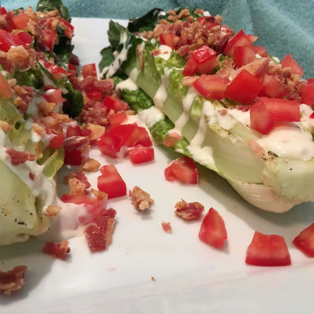 Grilled Romaine with Blue Cheese