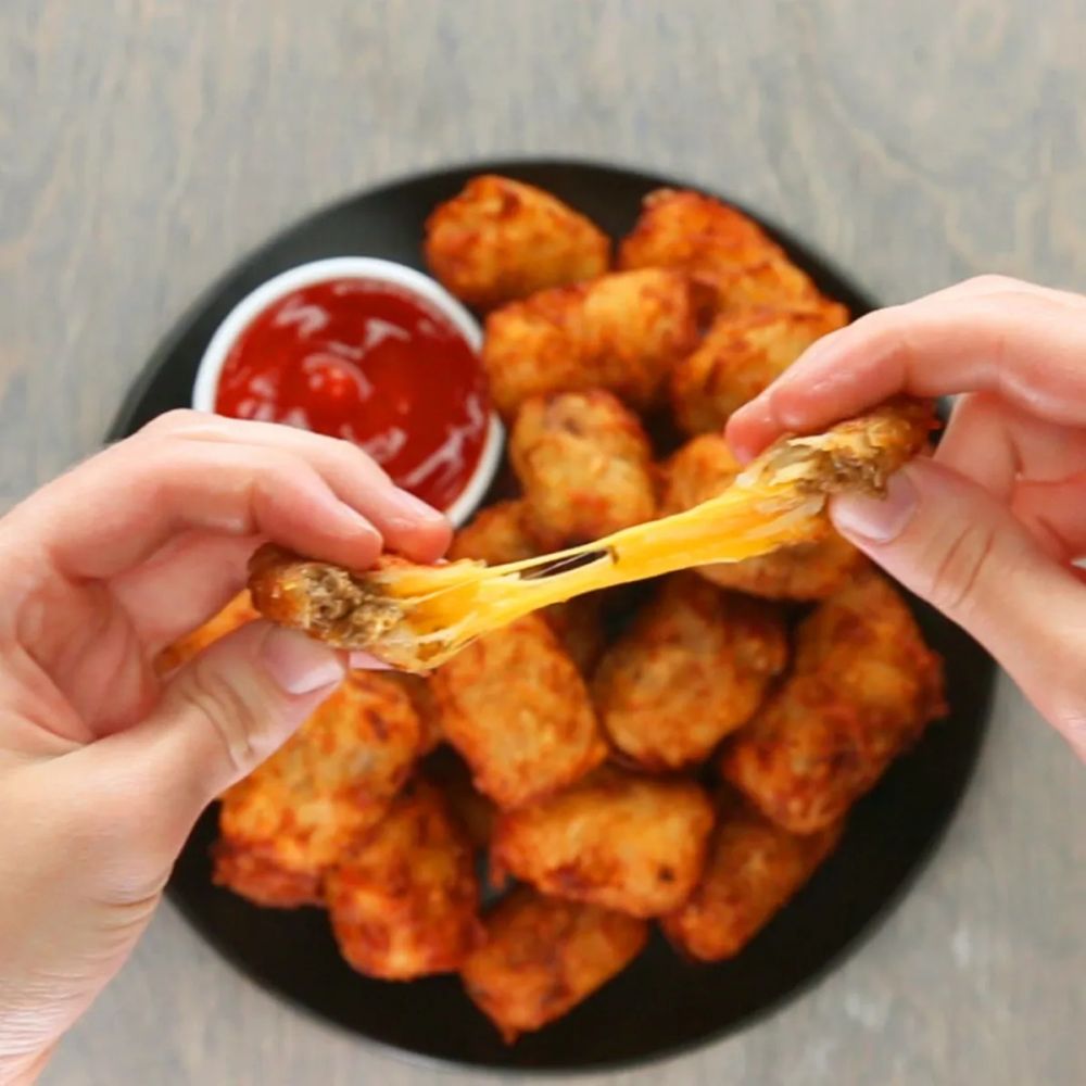 Chili Cheese-Stuffed Tots