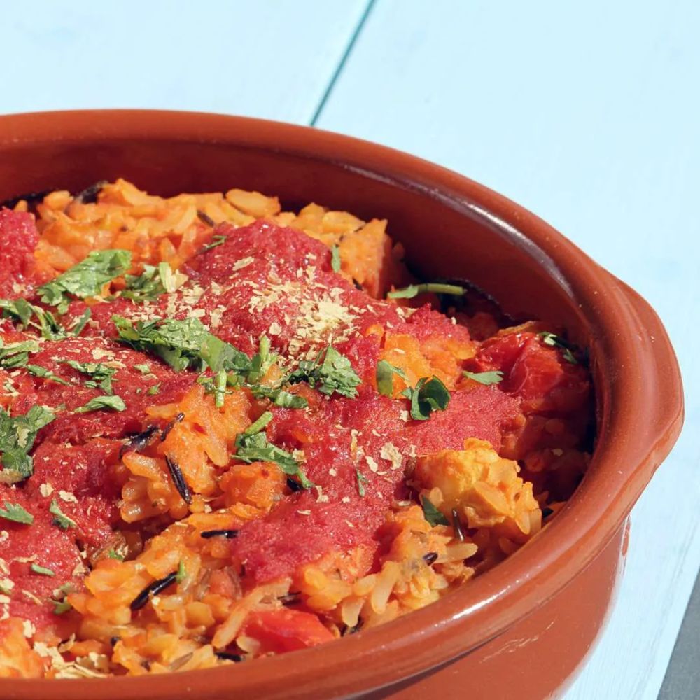 Lentil Rice and Veggie Bake