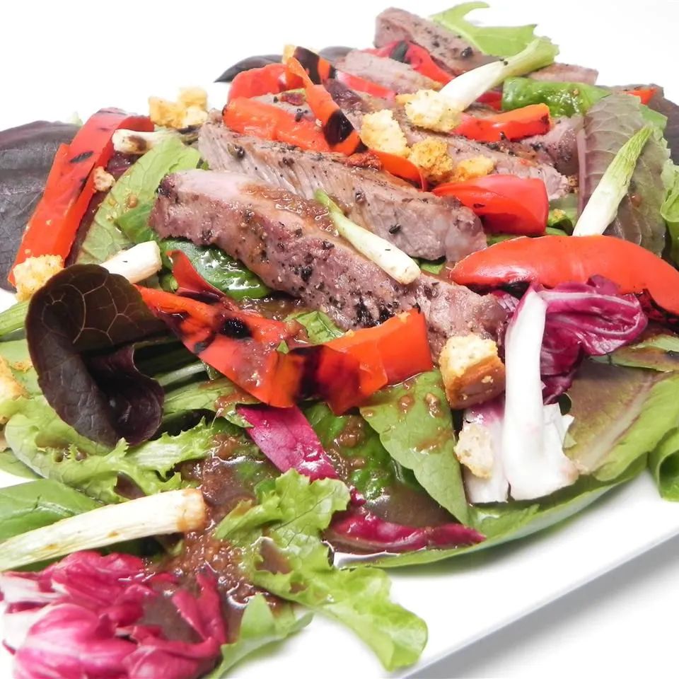 Grilled Sirloin Salad with Sesame-Ginger Dressing