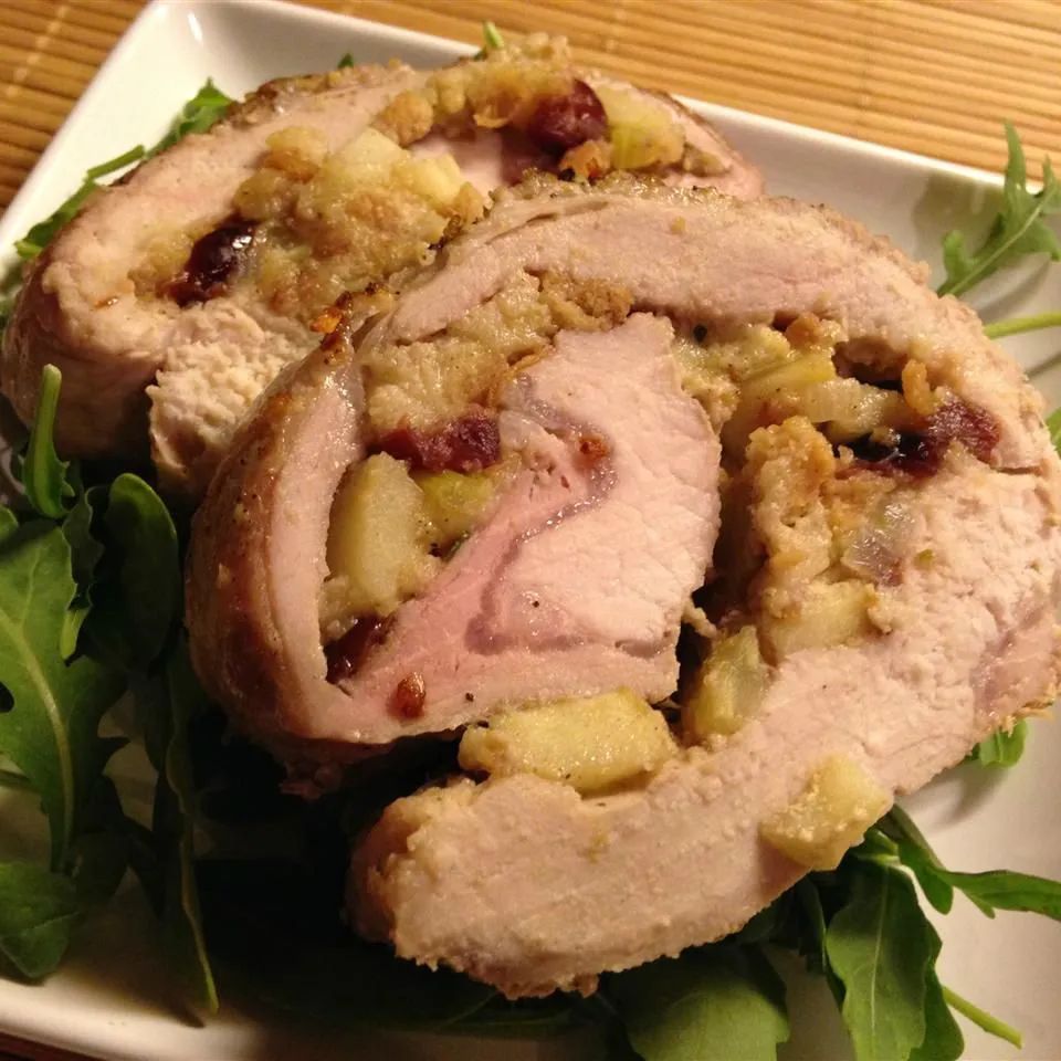 Cranberry Apple Stuffed Pork Loin