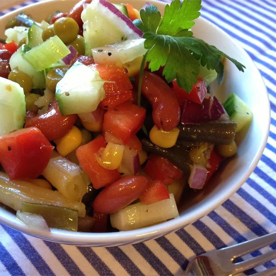 Grandma's Sweet and Tangy Bean Salad