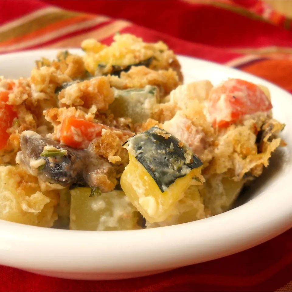 Zucchini Casserole with Stuffing