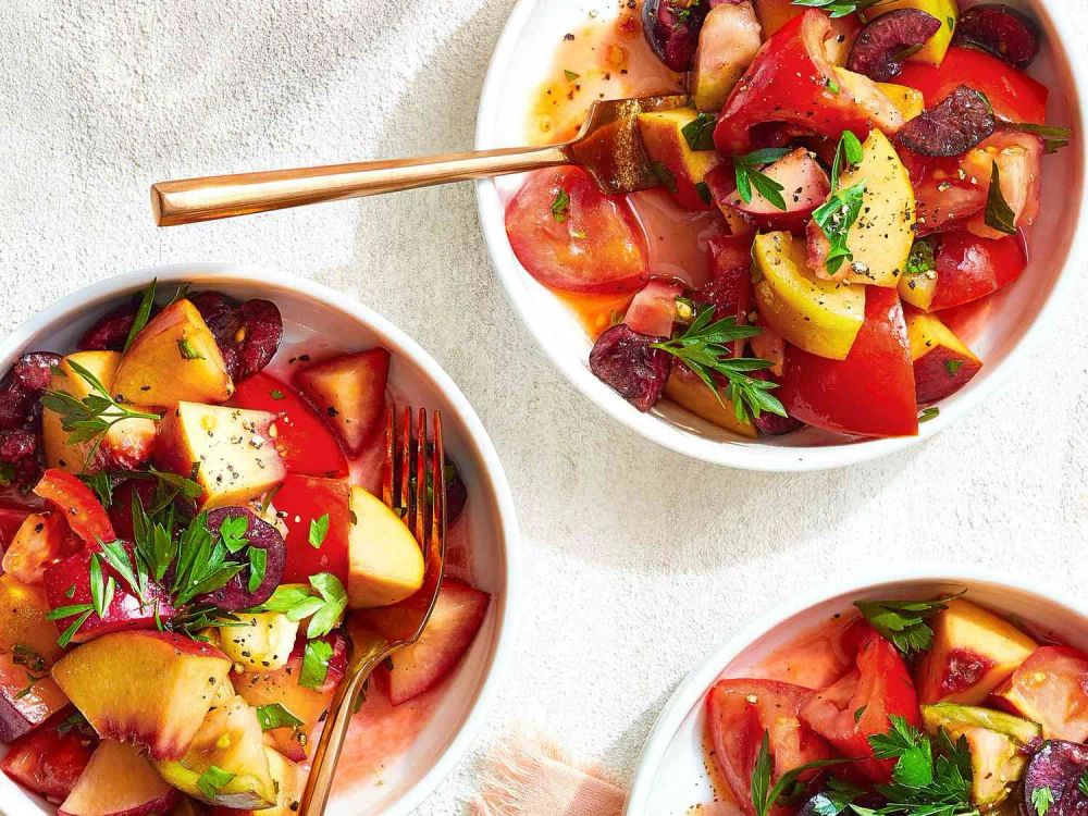 Stone Fruit and Tomato Salad