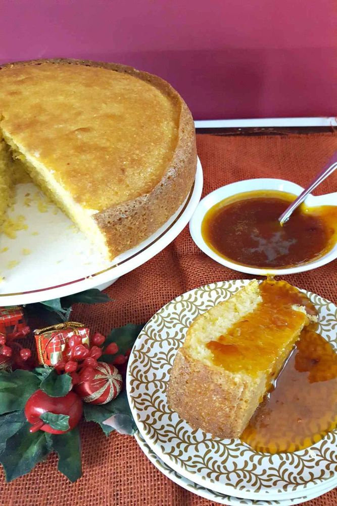 Polenta Cake with Orange Sauce