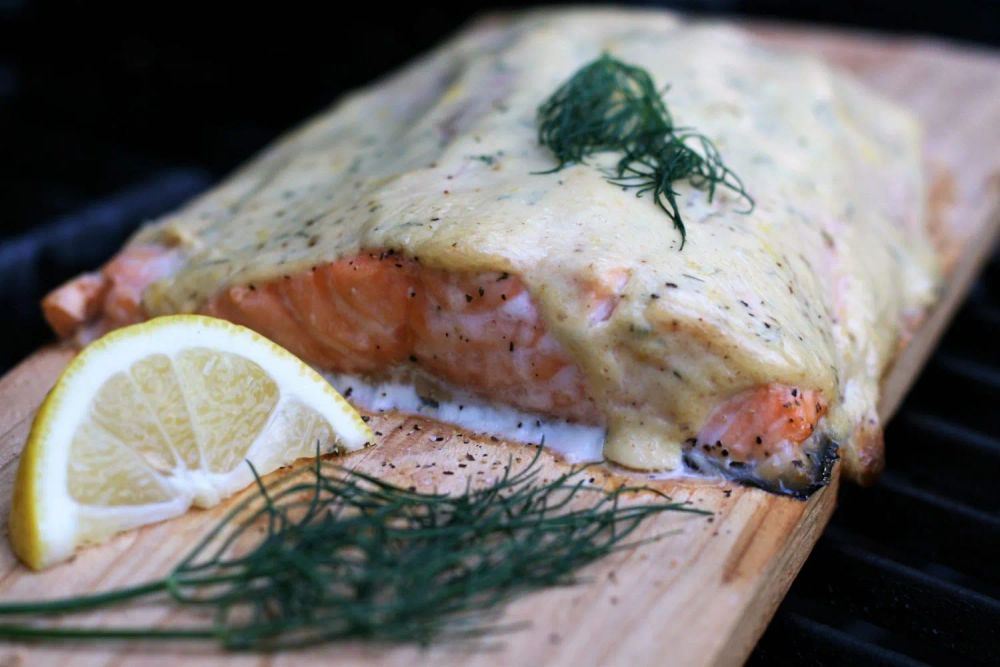 Cedar Planked Salmon with Dill