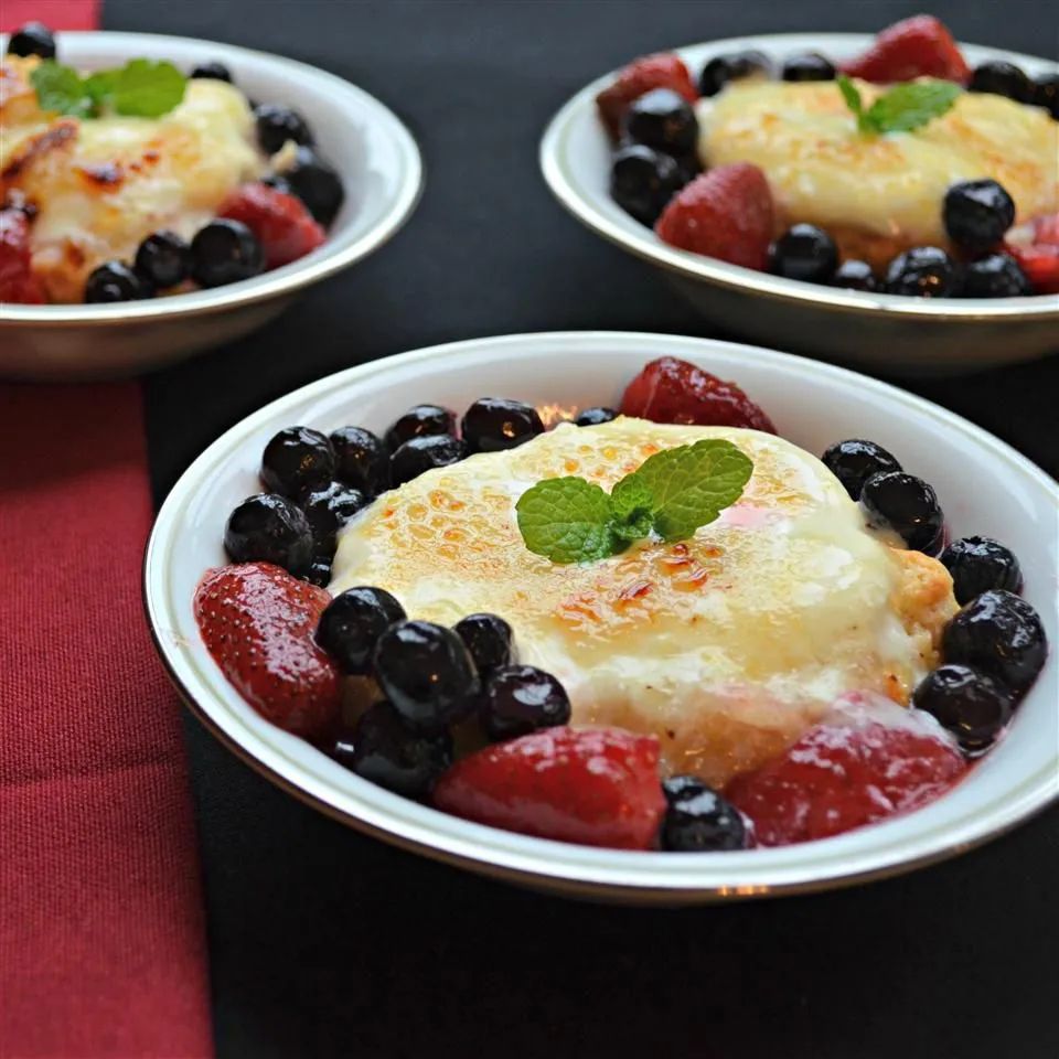 Mascarpone Brulee with Fresh Berries