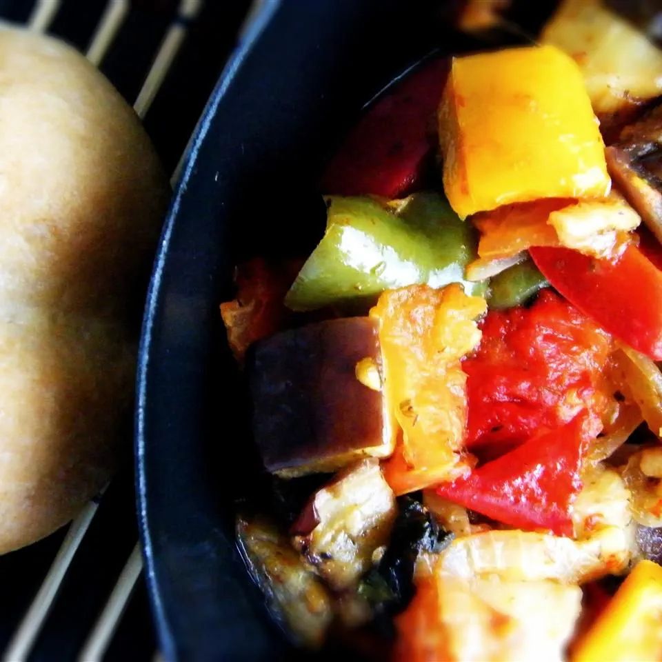 Roasted Baby Eggplant, Tomato, and Zucchini